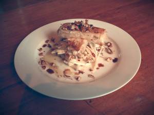 Baked Goat Cheese Parcel with Celeriac Waldorf Salad